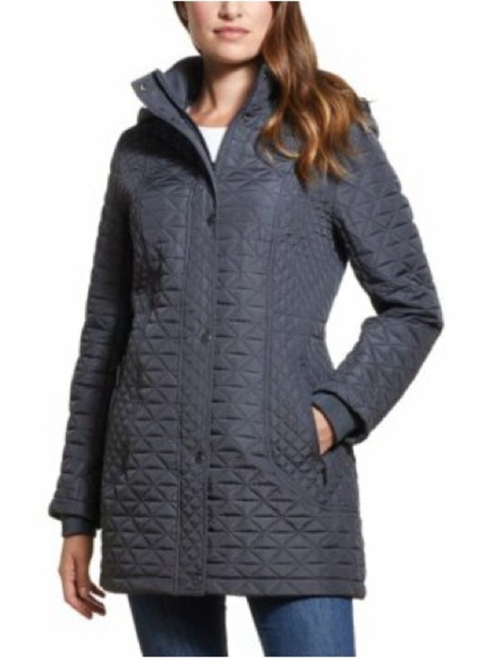 NWT Women’s Weatherproof QUILTED WALKER Jacket Coat Charcoal Size M Medium $150